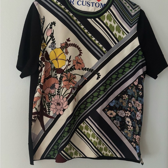 Tory Burch Black and Green T-Shirt - Picture 1 of 4
